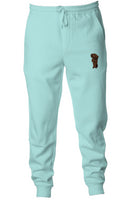 Embroidered Pastel Fleece Joggers