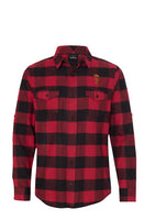 Embroidered Red/Black Flannel
