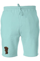 Embroidered Pastel fleece shorts